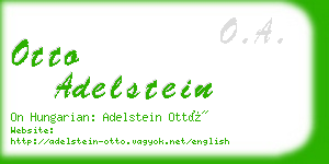 otto adelstein business card